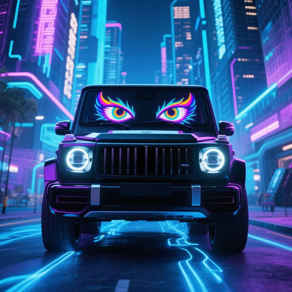 USB LED Demon Eyes Car Light Display Dynamic Devil Eye Window Sign For Trucks Cars FrontRear Wind 0