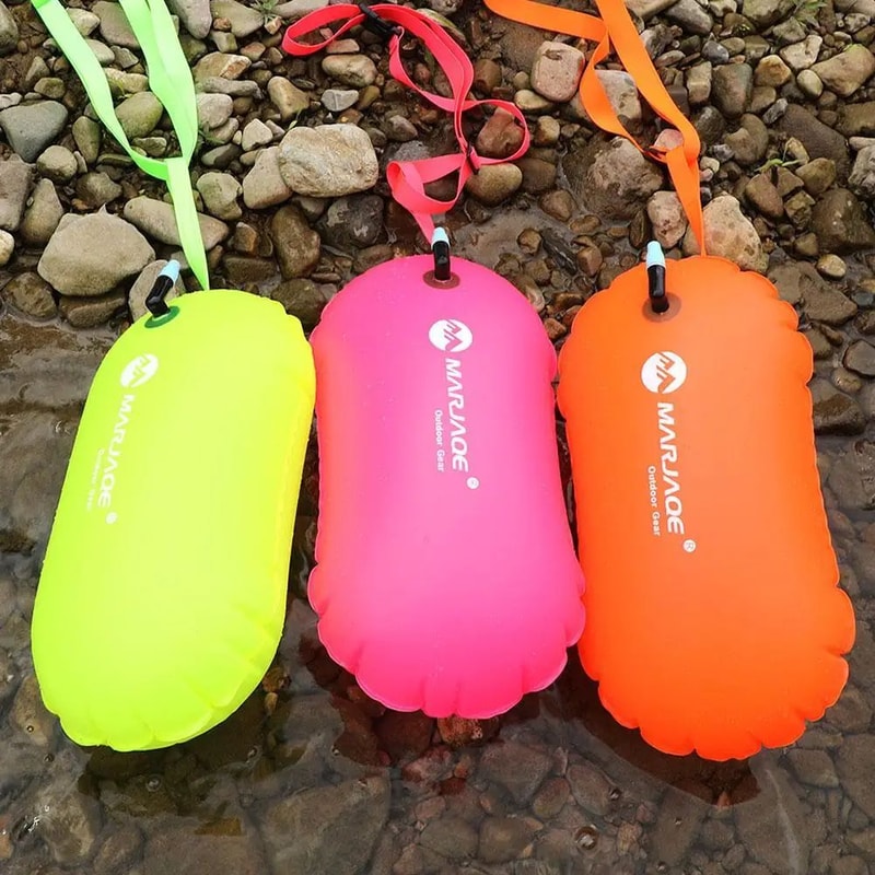Inflatable Swim Buoy Dry Bag Waterproof Waist Belt Float For Open Water Swimming Kayaking Snorkel 2