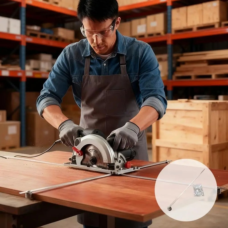 Adjustable Circular Saw Cutting Guide Rail Precision Positioning Caliper Tool For Accurate Wood Cu 1