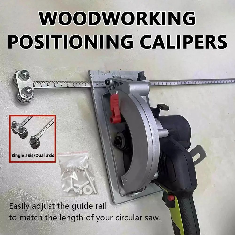 Adjustable Circular Saw Cutting Guide Rail Precision Positioning Caliper Tool For Accurate Wood Cu 4