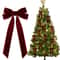 12 Pcs Pink Velvet Christmas Tree Bows Large Rustic Ribbon Ornaments For Tree Wreaths And Garland 1
