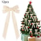12 Pcs Pink Velvet Christmas Tree Bows Large Rustic Ribbon Ornaments For Tree Wreaths And Garland 6