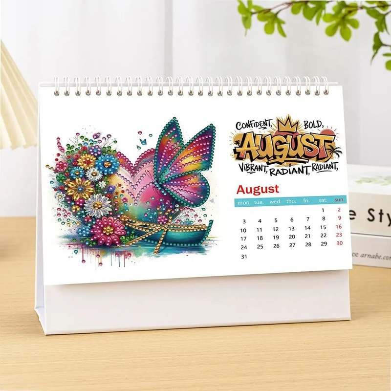 DIY Diamond Art 2026 Desk Calendar Kit Monthly Flip Tabletop Planner Craft Ornament JanDec 3
