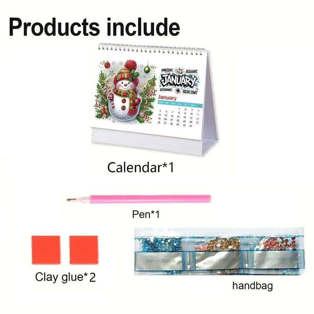 DIY Diamond Art 2026 Desk Calendar Kit Monthly Flip Tabletop Planner Craft Ornament JanDec 5