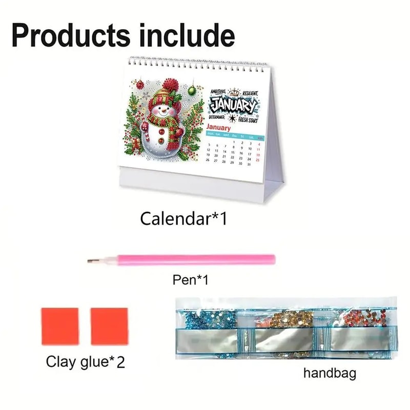 DIY Diamond Art 2026 Desk Calendar Kit Monthly Flip Tabletop Planner Craft Ornament JanDec 5