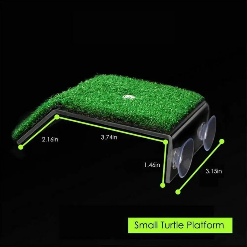 Premium Turtle Basking Platform With Simulated Grass Ramp AntiSlip Tortoise Terrace Dock For Aquat 5