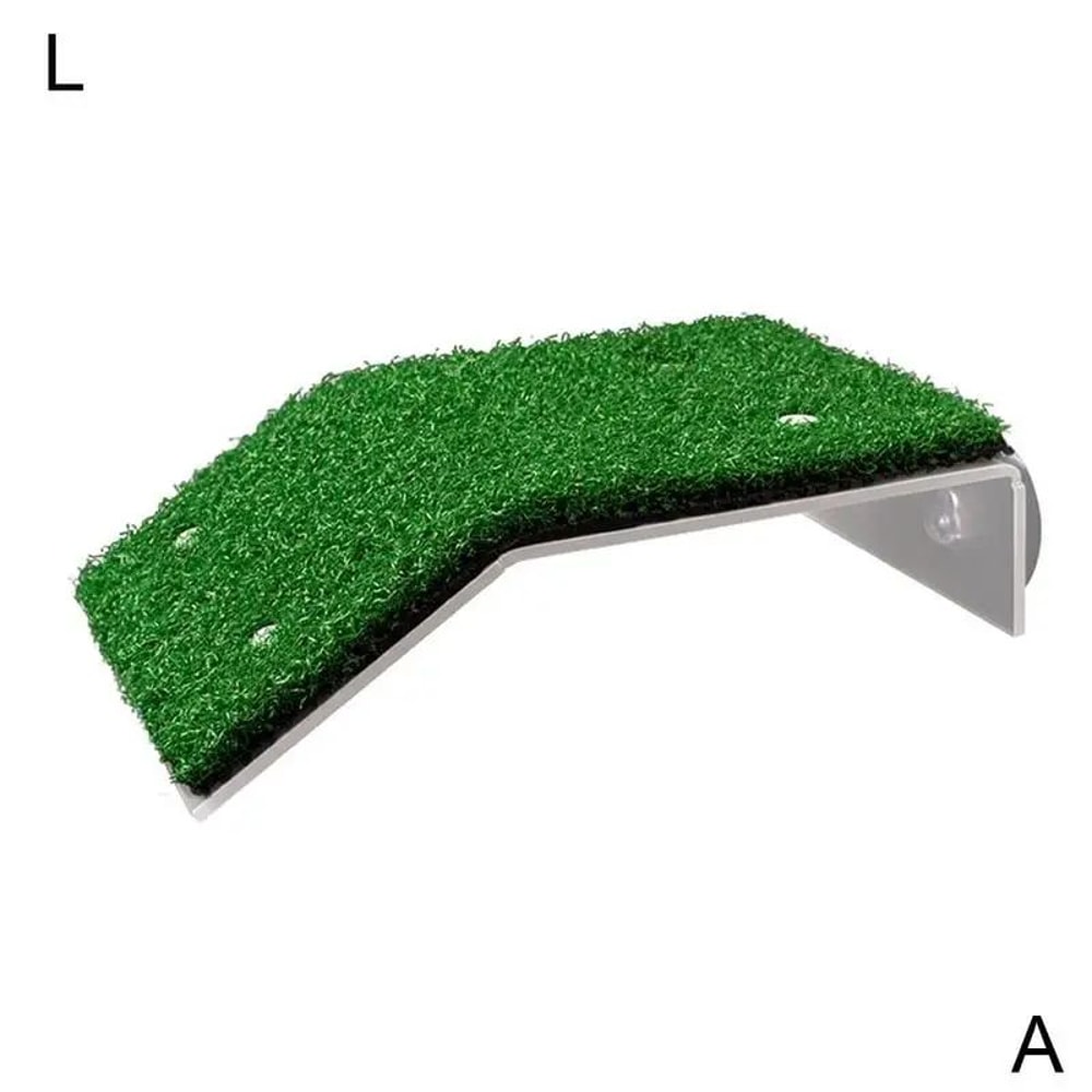 Premium Turtle Basking Platform With Simulated Grass Ramp AntiSlip Tortoise Terrace Dock For Aquat 7