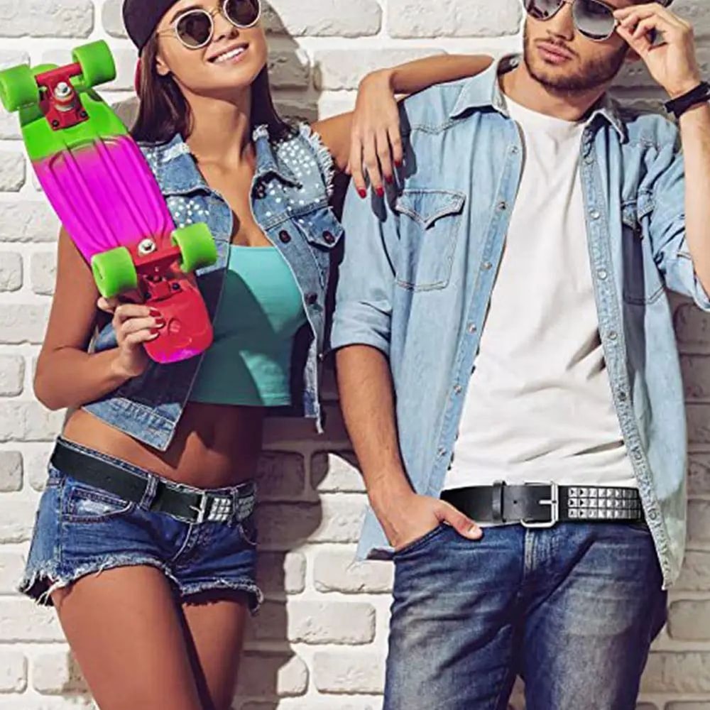 Y2K Gothic Studded Waist Belt With Rock N Roll Buckle Punk Rivet Cowboy Cowgirl Belt For Women Me 3