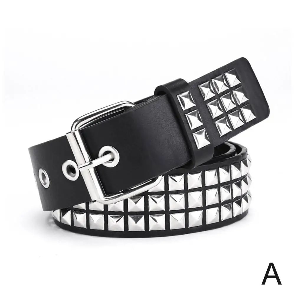 Y2K Gothic Studded Waist Belt With Rock N Roll Buckle Punk Rivet Cowboy Cowgirl Belt For Women Me 6