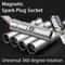 38 Inches Drive Magnetic Swivel Spark Plug Socket Set 14mm16mm 12Point Universal Joint Plug Remova 2