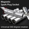 38 Inches Drive Magnetic Swivel Spark Plug Socket Set 14mm16mm 12Point Universal Joint Plug Remova 2
