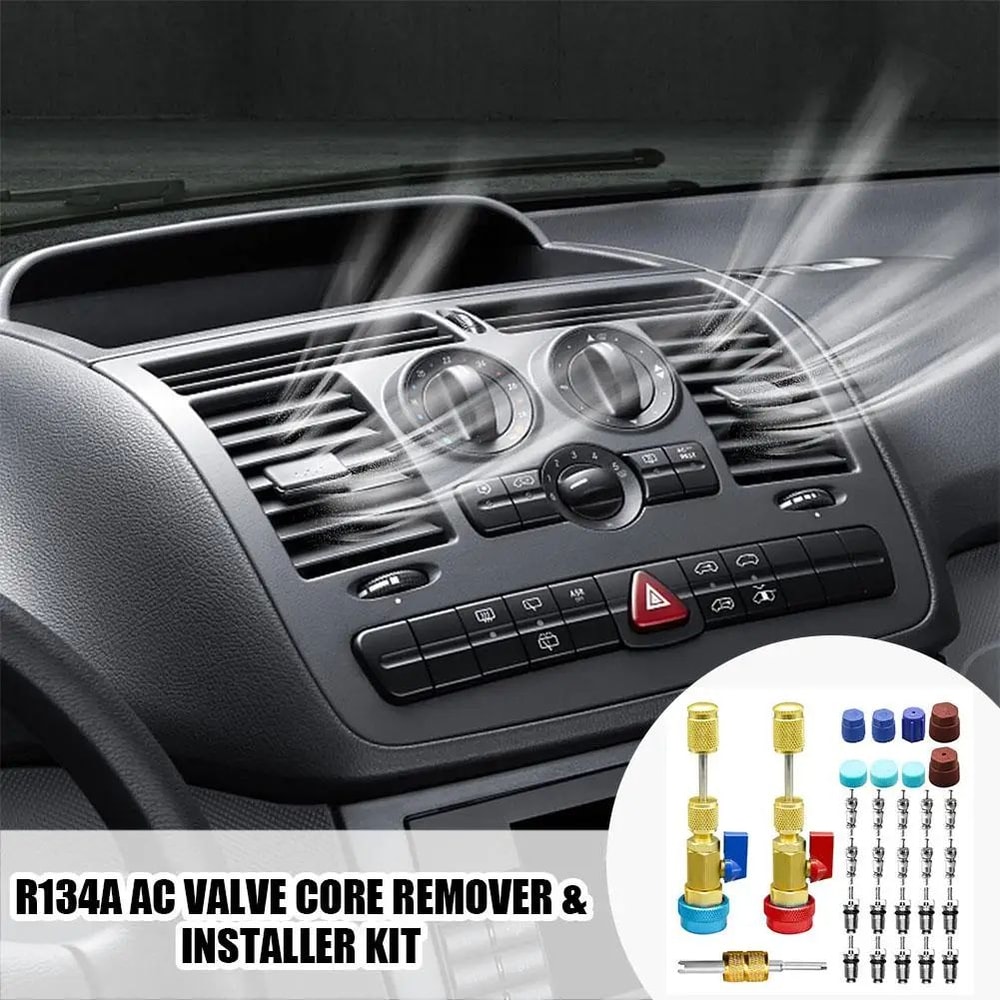 31 Pcs R134A Valve Core Remover Installer Kit HighLow Pressure HVAC Air Conditioner Service Tool 1