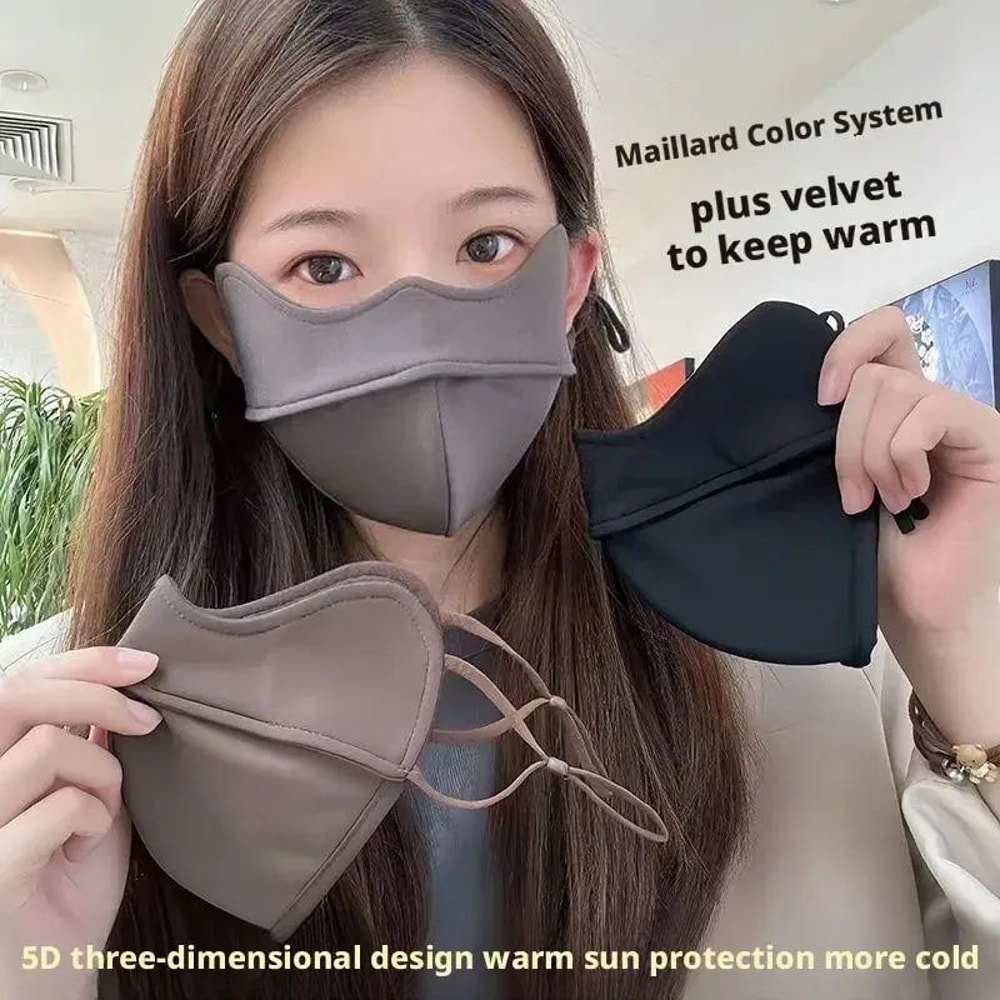 Unisex Winter Windproof Thermal Fleece Face Mask Warm EarHanging Reusable Cover For Cycling Outdo 1