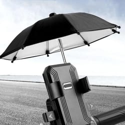 portable mini umbrella phone stand – waterproof sun & rain shade holder for smartphones universal outdoor phone protect
