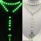GlowintheDark Catholic Rosary Necklace With Cross Pendant Luminescent Jesus Prayer Beads Chain For 5