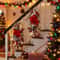 Pre Lit Christmas Staircase Garland Swag With Red Bows Lighted Holiday Stairway Door Decor Greene 1