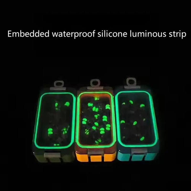 3 Pcs GlowintheDark Fishing Tackle Box Organizer Set Magnetic Hard Bait Tackle Tray Carp Lure Sto 5
