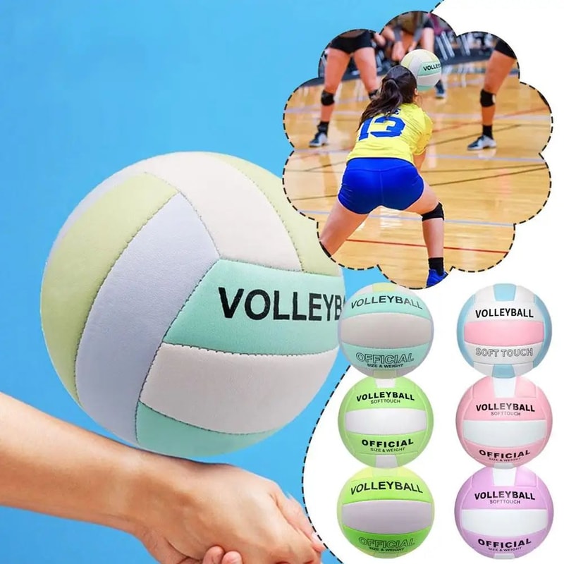 Official Size 5 Soft Touch Volleyball Indoor Outdoor Training Ball For Gym Beach Beginners Teens 5