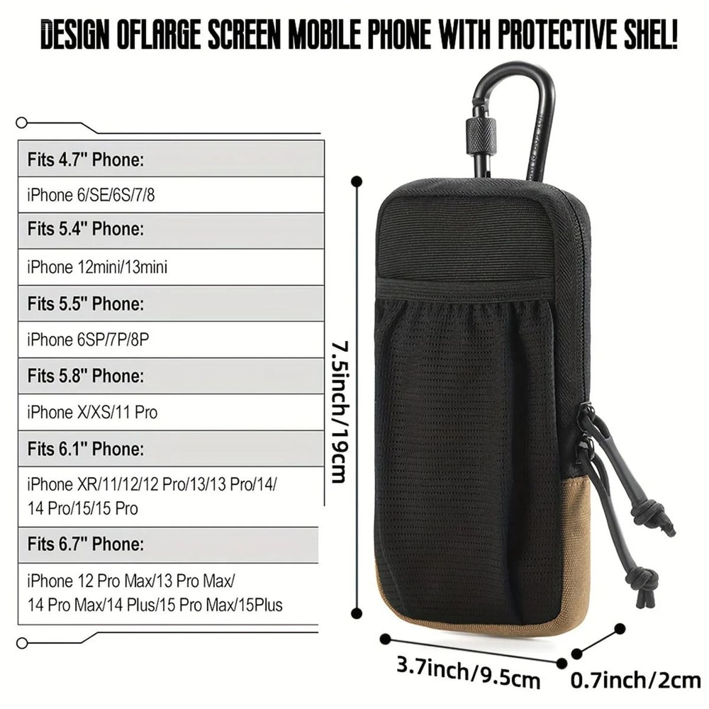 Black Outdoor Hiking Waist Bag Phone Pouch MultiFunctional Sports Fanny Pack For Mountaineering Tr 2