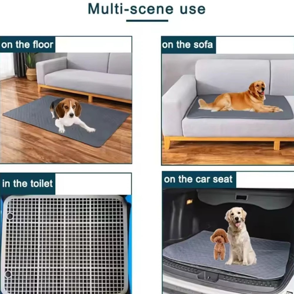 Reusable Washable Dog Pee Pad Waterproof Absorbent Urine Mat Puppy Training Pad For Car Seat Sofa 2