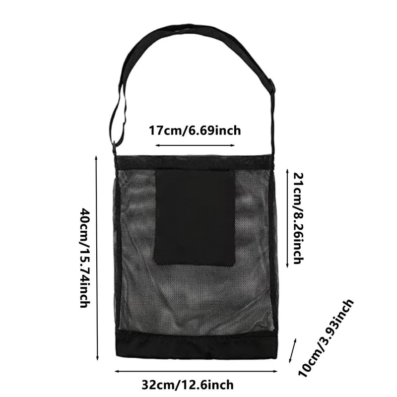 Foldable Mesh Fruit Mushroom Picking Bag Large Capacity Outdoor Harvest Crossbody Storage Pouch 1