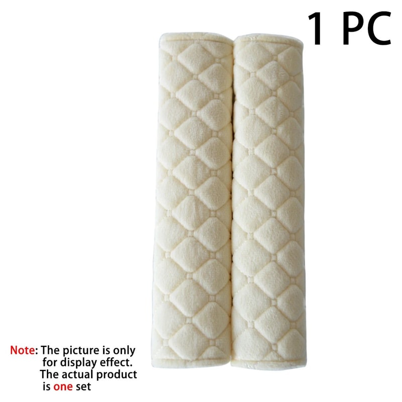 Soft Plush Seat Belt Shoulder Pad Extended Comfort Car Safety Strap Cover Solid Color Cushion Prot 3
