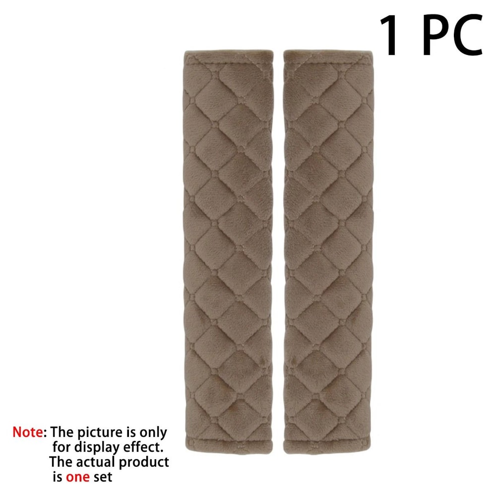 Soft Plush Seat Belt Shoulder Pad Extended Comfort Car Safety Strap Cover Solid Color Cushion Prot 6