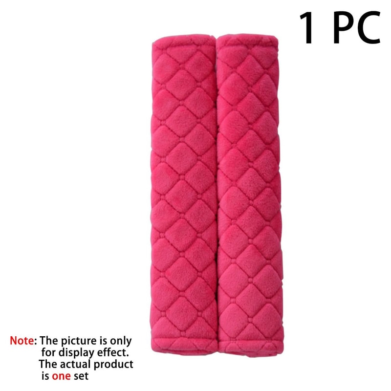Soft Plush Seat Belt Shoulder Pad Extended Comfort Car Safety Strap Cover Solid Color Cushion Prot 7
