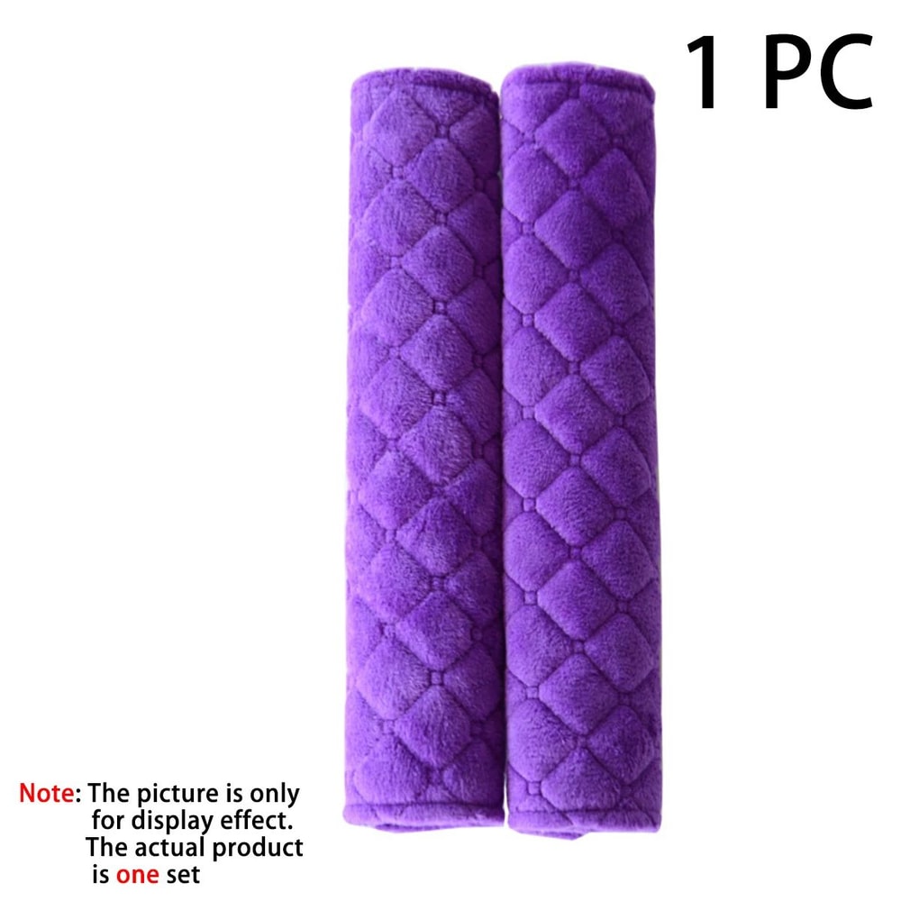 Soft Plush Seat Belt Shoulder Pad Extended Comfort Car Safety Strap Cover Solid Color Cushion Prot 8