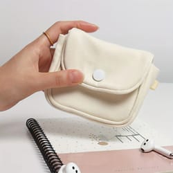 korean-japanese style mini coin & card wallet – trendy hanging pouch with id/drivers license storage for students