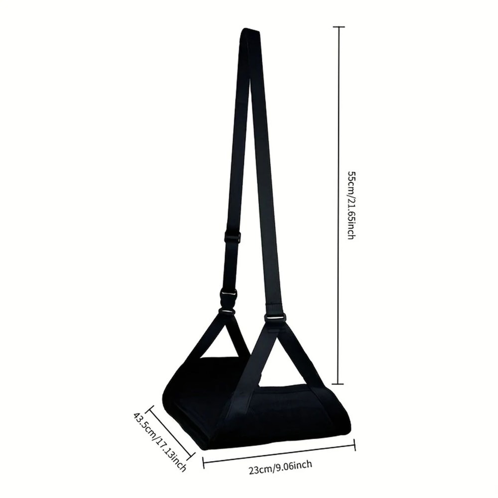 Portable Travel Footrest Hammock Adjustable Airplane Train Seat Leg Rest Sling Compact Office Und 2