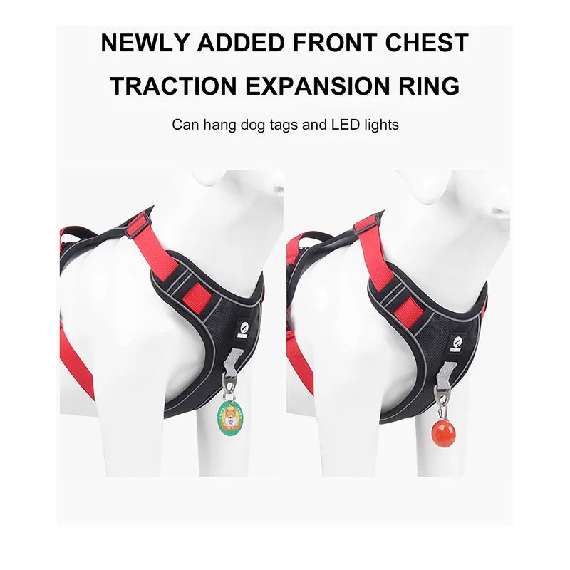 Reflective Tactical Dog Harness Vest 1680D Waterproof Oxford Cloth HeavyDuty NoPull Harness For Me 1