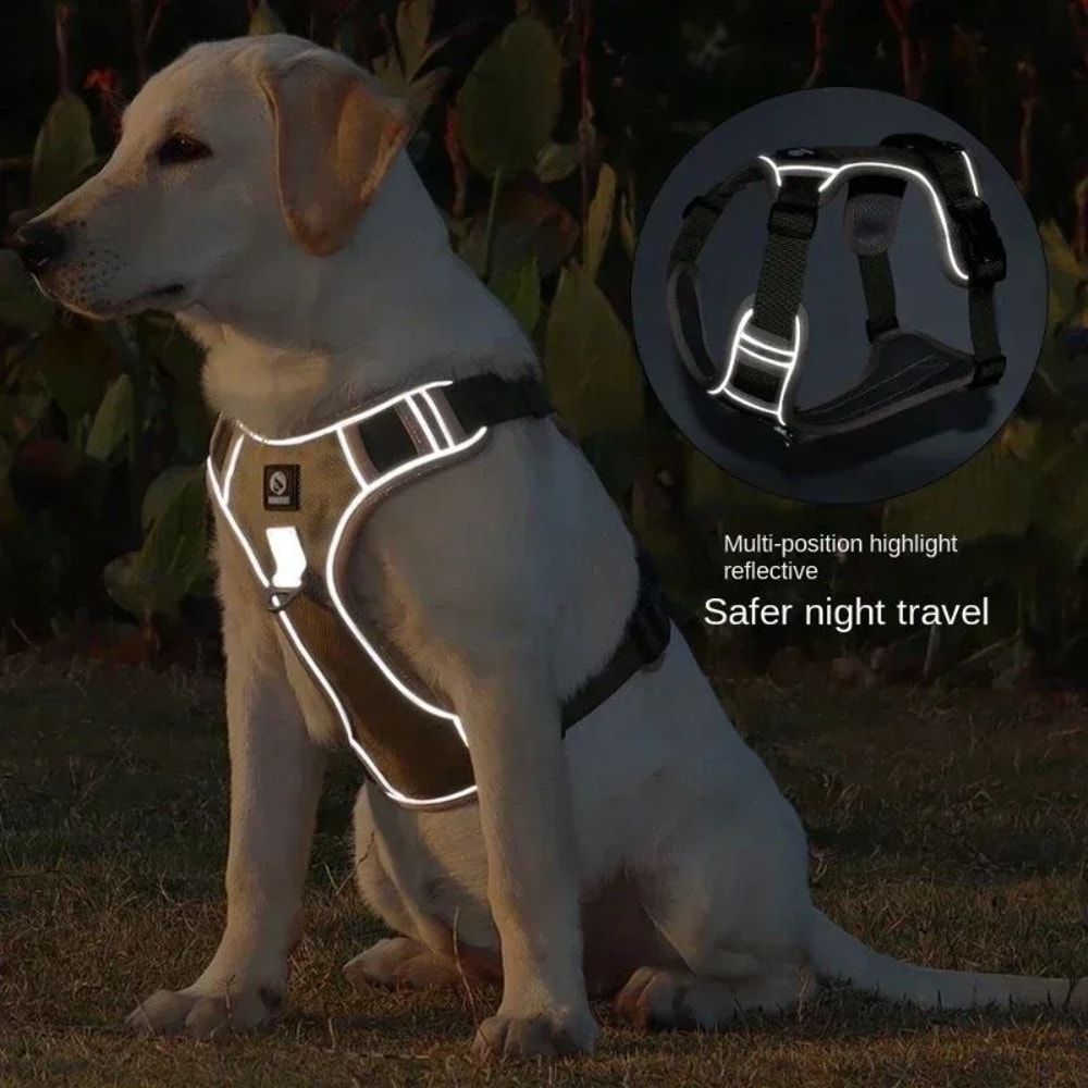Reflective Tactical Dog Harness Vest 1680D Waterproof Oxford Cloth HeavyDuty NoPull Harness For Me 3