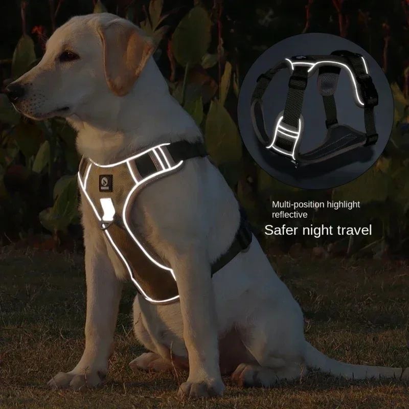 Reflective Tactical Dog Harness Vest 1680D Waterproof Oxford Cloth HeavyDuty NoPull Harness For Me 3