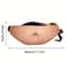 Funny Beer Belly Fanny Pack Realistic PU Leather Belly Waist Bag For Pranks AntiHarassment Party 3