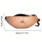 Funny Beer Belly Fanny Pack Realistic PU Leather Belly Waist Bag For Pranks AntiHarassment Party 3