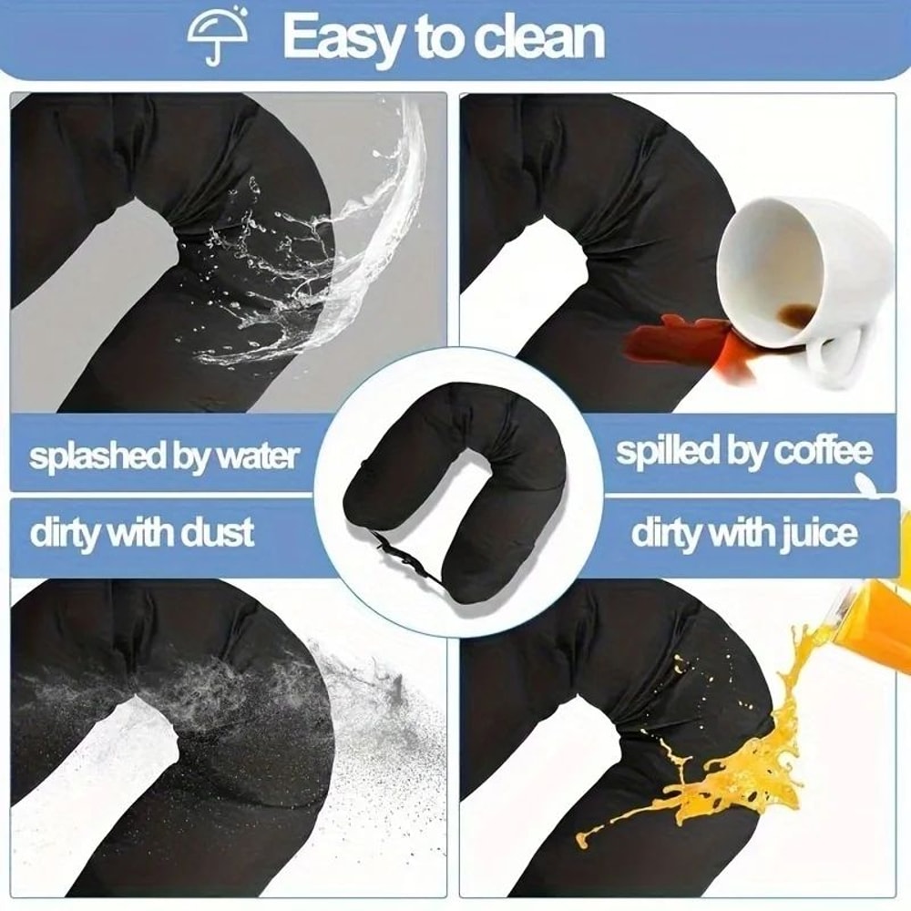 SelfFill Travel Neck Pillow Case Stuffable CarryOn Pillow Cover Storage Bag For Airplane Comfort 1