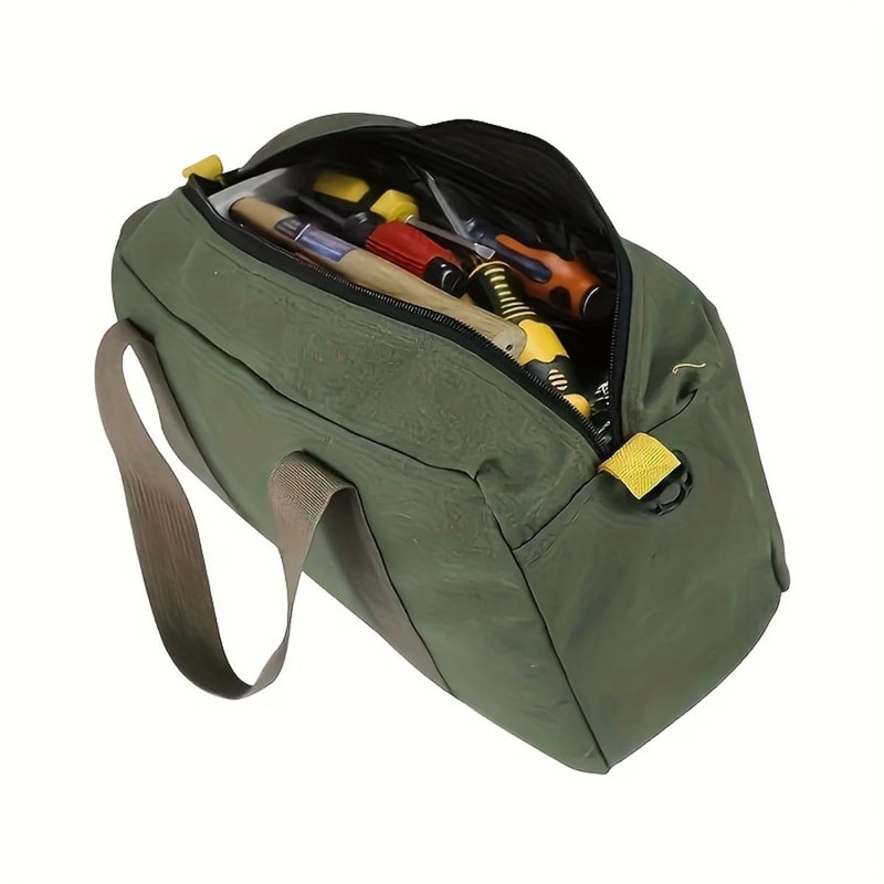 Heavy Duty Waterproof Canvas Tool Bag Large Capacity Portable Maintenance Storage Tote With Reinfo 3
