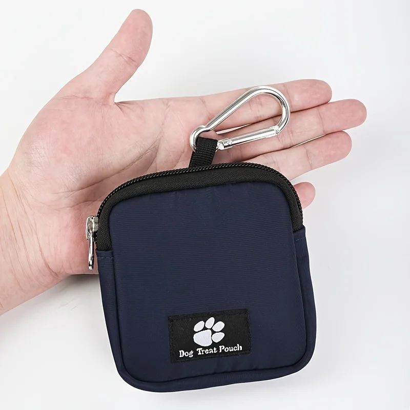 Portable Dog Treat Pouch With Whistle Reusable Multicolor Snack Bag For Walking Obedience Reward 5