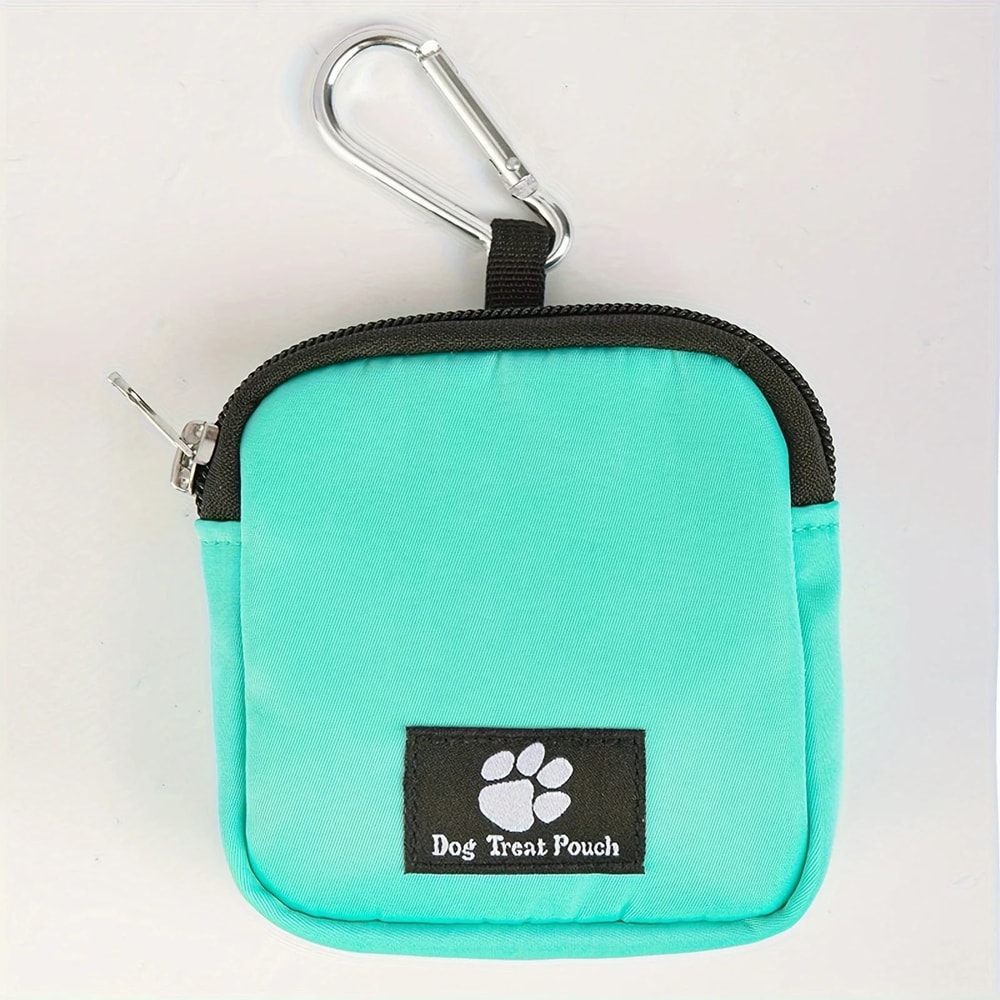 Portable Dog Treat Pouch With Whistle Reusable Multicolor Snack Bag For Walking Obedience Reward 8