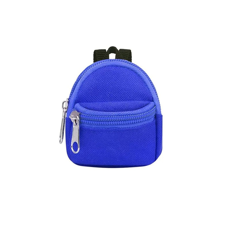 Mini Backpack Coin Purse Keychain DoubleZipper Small Wallet Pendant Bag For Keys Coins Cute Bag D 11