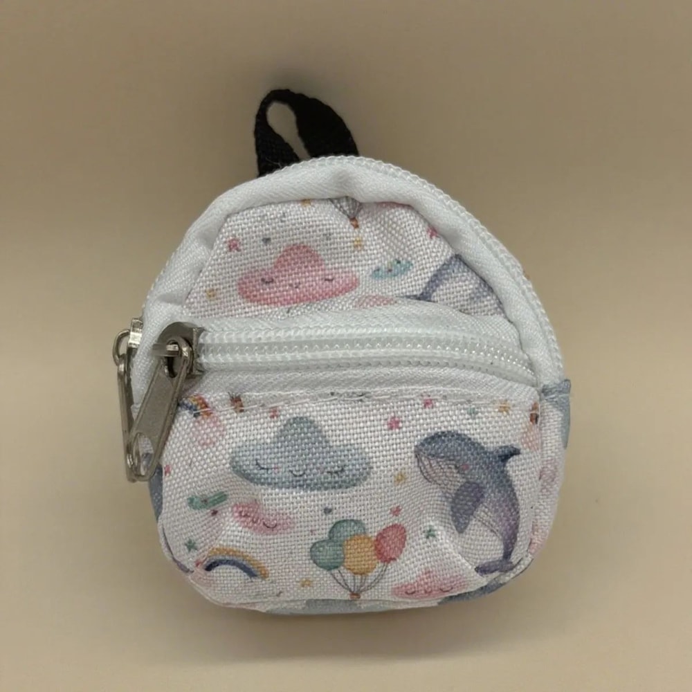 Mini Backpack Coin Purse Keychain DoubleZipper Small Wallet Pendant Bag For Keys Coins Cute Bag D 13