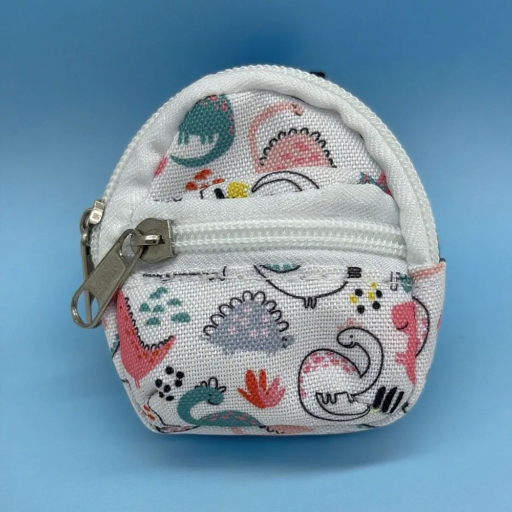 Mini Backpack Coin Purse Keychain DoubleZipper Small Wallet Pendant Bag For Keys Coins Cute Bag D 14