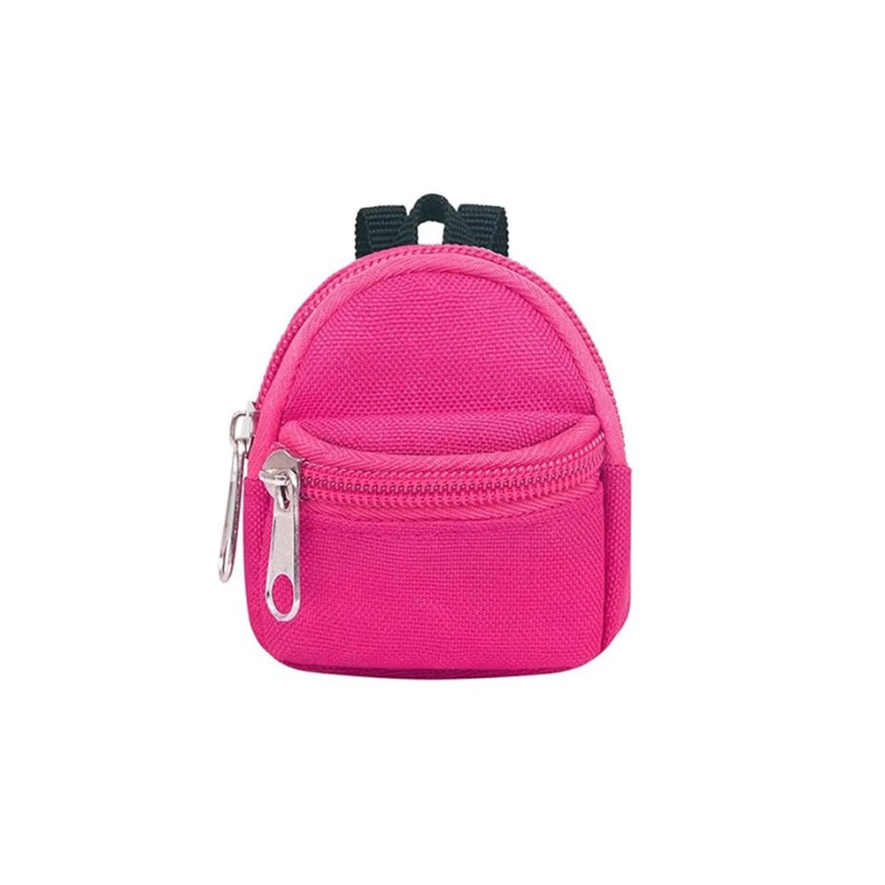 Mini Backpack Coin Purse Keychain DoubleZipper Small Wallet Pendant Bag For Keys Coins Cute Bag D 15