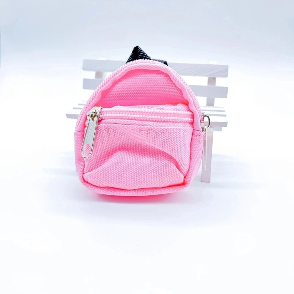 Mini Backpack Coin Purse Keychain DoubleZipper Small Wallet Pendant Bag For Keys Coins Cute Bag D 18