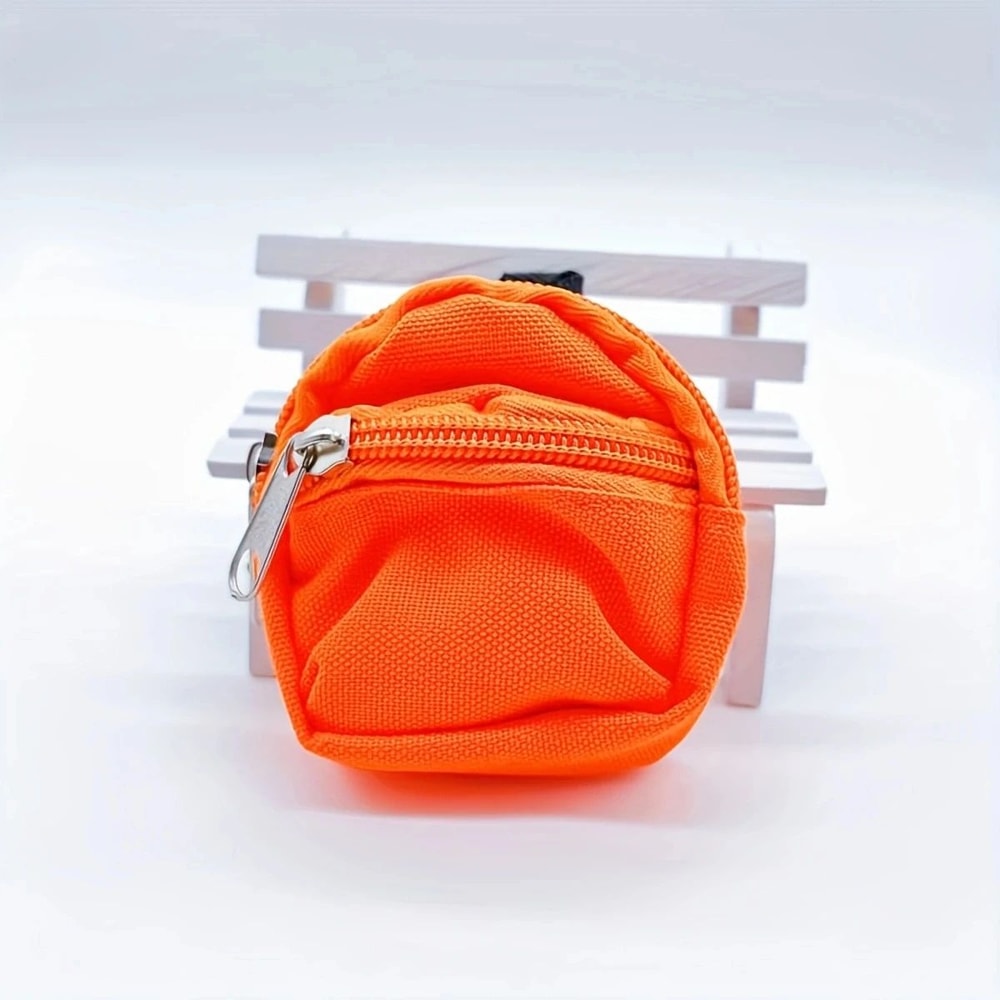 Mini Backpack Coin Purse Keychain DoubleZipper Small Wallet Pendant Bag For Keys Coins Cute Bag D 19