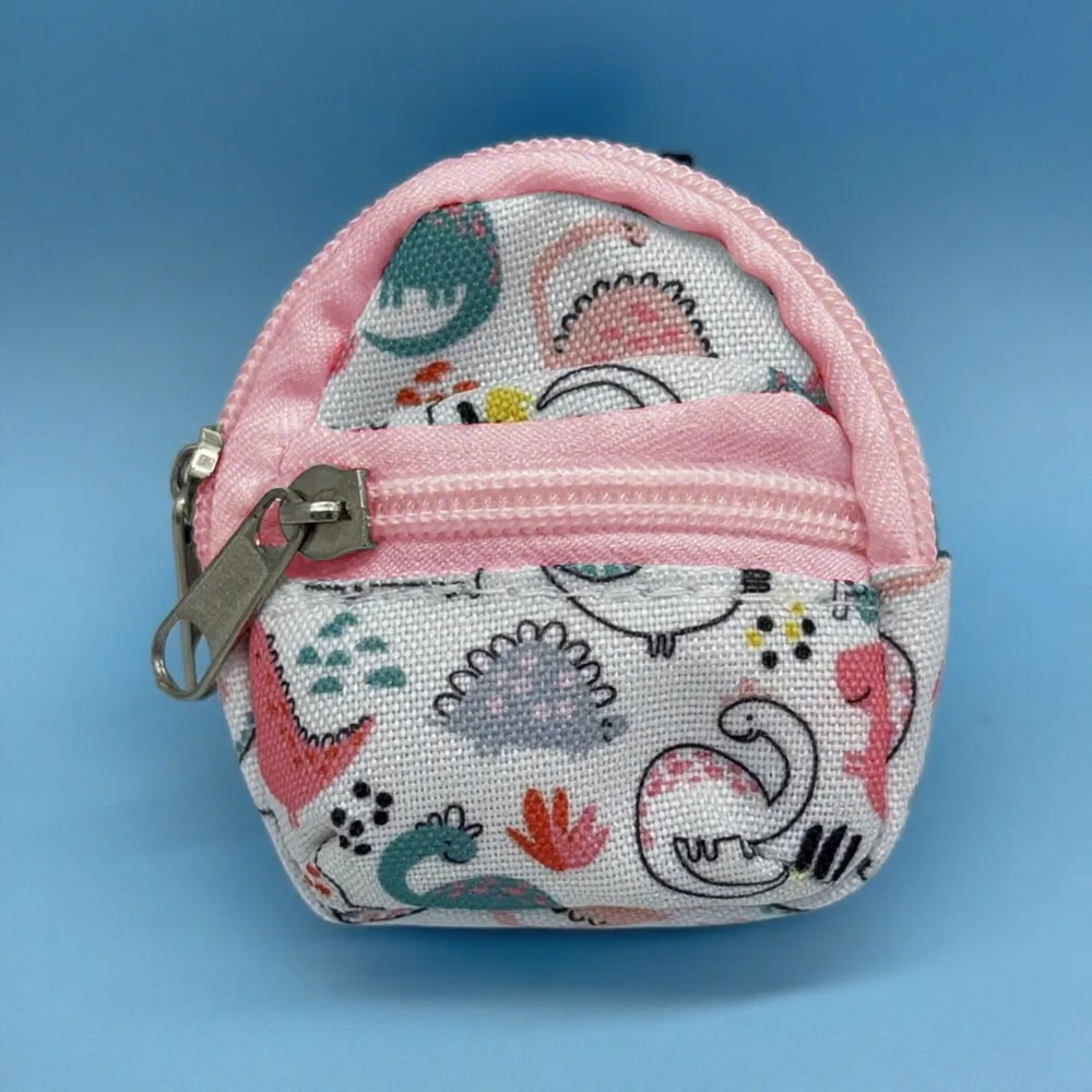 Mini Backpack Coin Purse Keychain DoubleZipper Small Wallet Pendant Bag For Keys Coins Cute Bag D 21