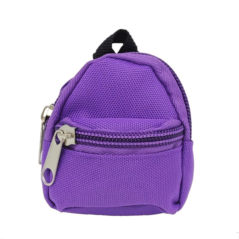 Mini Backpack Coin Purse Keychain DoubleZipper Small Wallet Pendant Bag For Keys Coins Cute Bag D 24