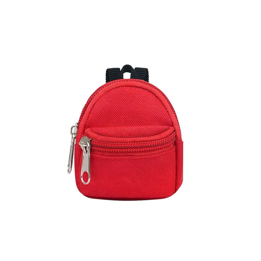 Mini Backpack Coin Purse Keychain DoubleZipper Small Wallet Pendant Bag For Keys Coins Cute Bag D 25