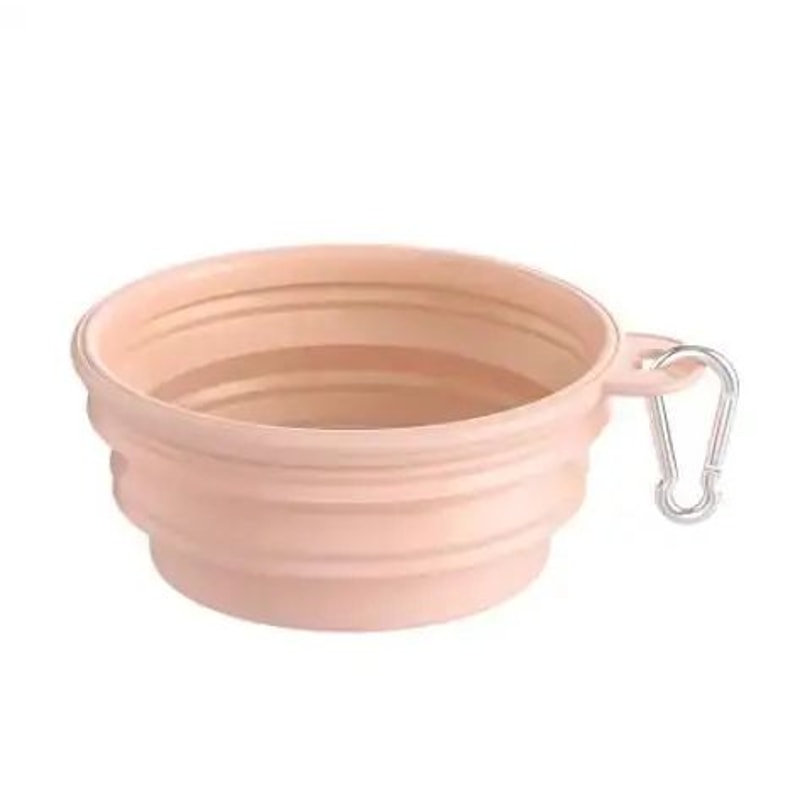 Collapsible Silicone Dog Bowl Folding Travel Pet Food Water Dish For Dogs Cats Puppies Portable 8